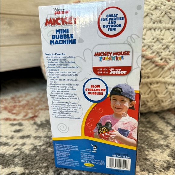 New Disney Junior Mickey Mouse Mini Bubble Machine & Bubbles kids - Picture 6 of 10